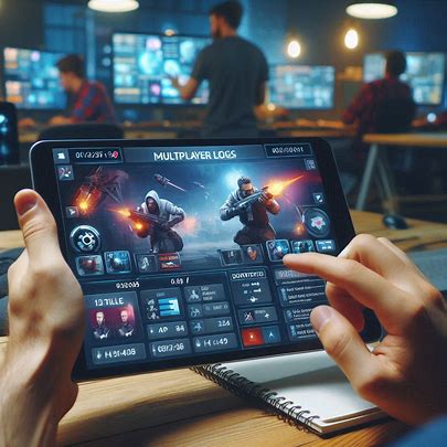 Mobile developer checking real-time game logs